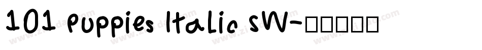 101 Puppies Italic SW字体转换